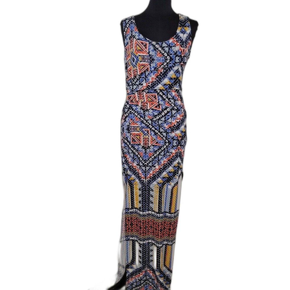 Lysse Maxi Dress Size Medium Retro Boho Sleeveless Stretch